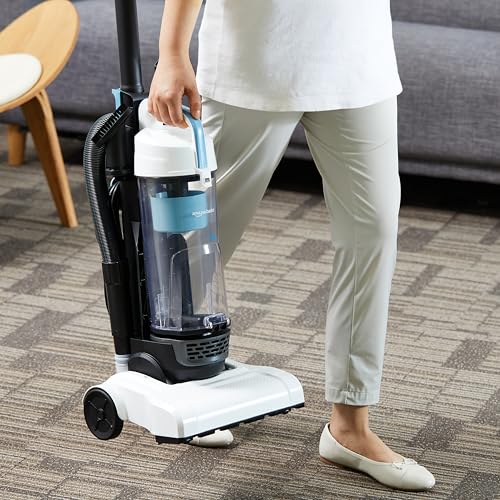 Amazon Basics Bagless Vacuum Cleaner For Home Carpets & Hard Floors, Lightweight (8.4), 20W, 1.7L Dust Cup, Black/White