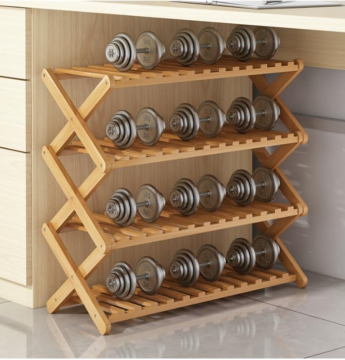 Generic Bamboo Haven: Modern Folding Shoe Rack for Stylish and Sustainable Home Organization, MP3RT8