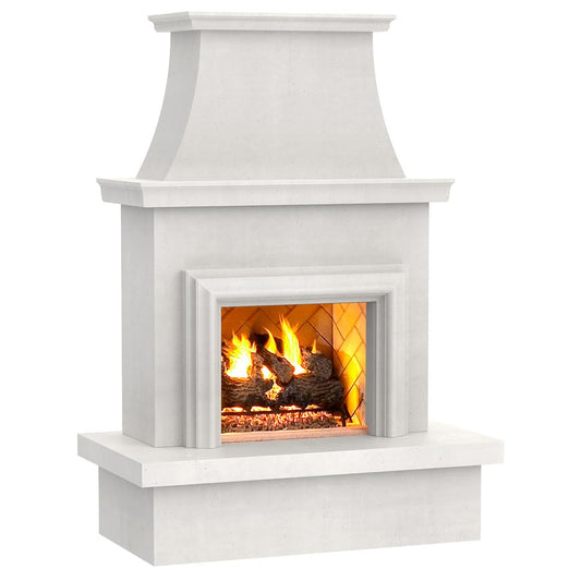 Contractor's Model with Moulding Outdoor Fireplace | American Fyre Designs (Vent Free)