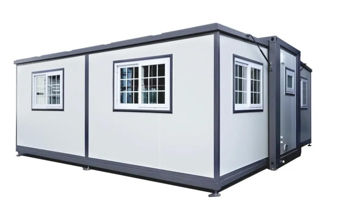 Bullae Portable Tiny Home Living House 13 * 20ft Mobile House and Office Space Guard House Warehouse Workshop (13 * 20ft (with Restroom))