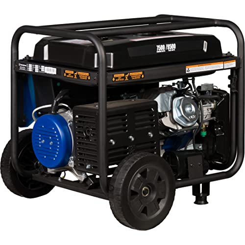 Westinghouse Outdoor Power Equipment 9500 Peak Watt Home Backup Portable Generator, Remote Electric Start with Auto Choke, Transfer Switch Ready 30A Outlet, Gas Powered,Black/Blue