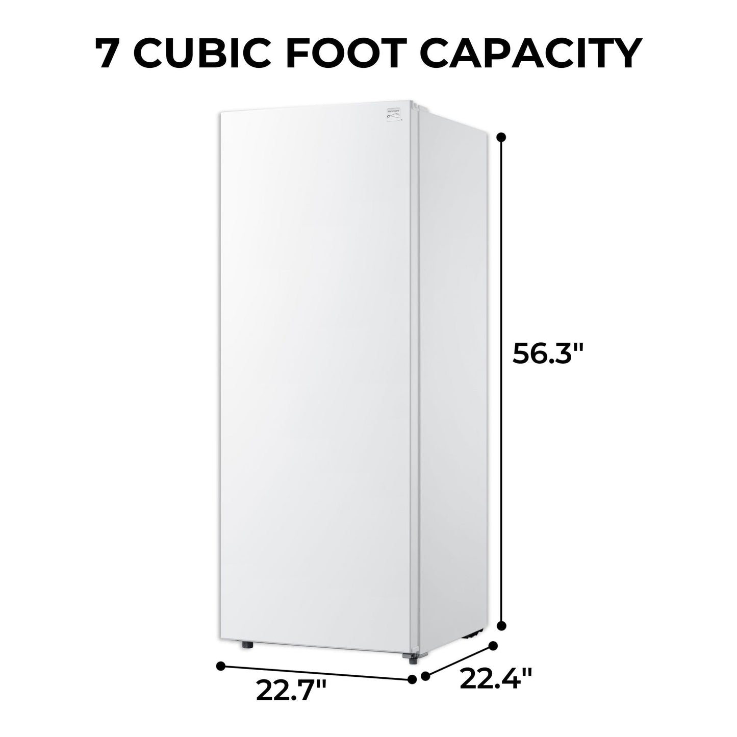 Kenmore Fully Convertible 7 Cu Ft Upright Freezer/Fridge Deep Freezer/Refrigerator with Reversible Door Low-Frost Technology Garage-Ready Manual Defrost Stay-Open Lid Ideal for Basement Garage Cabin