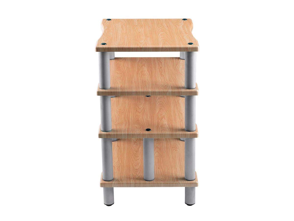 Monolith Heavy Duty 4 Tier Audio Stand XL - 1" Shelf Thickness, Open Air Design, Sturdy Construction, Maple