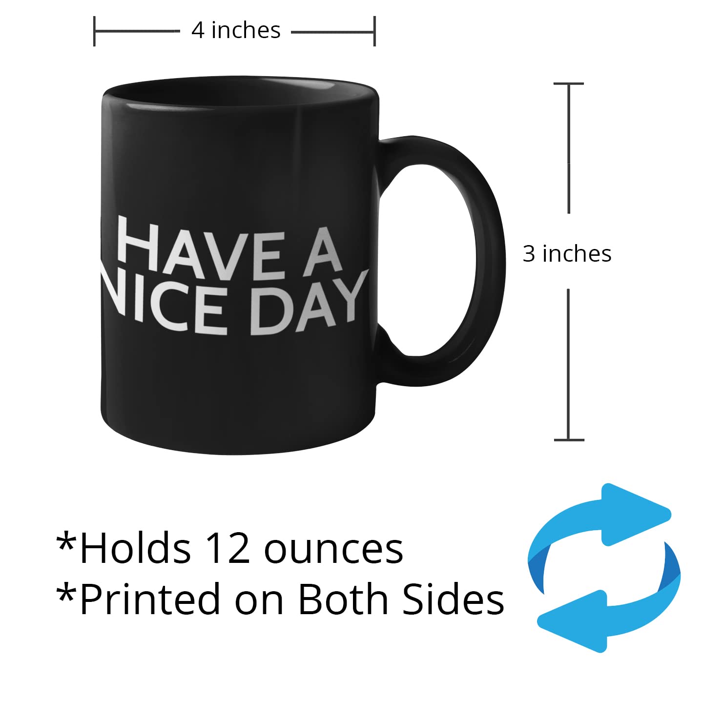 Funny Coffee Mug for Men and Women - Have A Nice Day Coffee Mug Middle Finger Bottom | Funny White Elephant Gifts for Adults - Novelty Coffee Mugs, Funny Mugs, Funny Coffee Cups Gag Gift (11 oz)