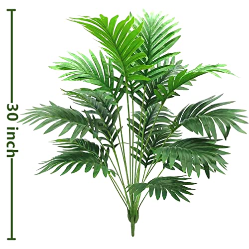 30" Artificial Palm Plants Leaves Tropical Greenery Bush Imitation Faux Fake Palm Tree Leaf for Home Kitchen Party Flowers Arrangement Wedding Decorations