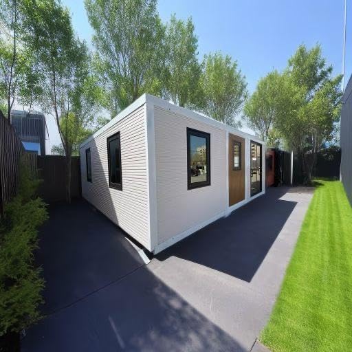 JAHA Tiny Foldable Prefab House to Live in 1 Bedroom, 2 Bed Rooms, 1 Kitchen, 1 Bathroom and Shower - Expandable House, for Small Family, Mobile House Cabin, Guest House, Portable and Container House