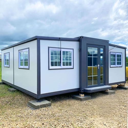 Steel Structure 20by20Ft Living Prefab Villa with 2Bedroom 2bathroom 1Kitchen Expandable Container House Prefabricated Mobile House