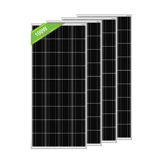 ECO-WORTHY 400W Solar Panels 4pcs 100 Watt 12 Volt Monocrystalline Solar Panel Module for Off Grid PV Power for Home, Camping, Boat, Shed Farm, RV…