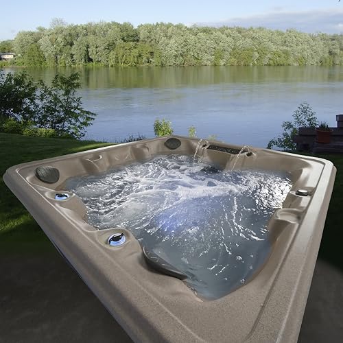 Palm Beach Outdoor Hot Tub, 5-6 Person 30-Jet, 69-Port Lounger Spa with Ice Bucket by Aqualife by Strong Spas