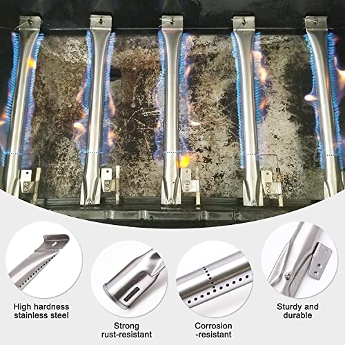 Grill Replacement Parts for Nexgrill 5 Burner 720-0888, 720-0888N, Nexgrill 4 Burner 720-0830H, Members Mark 720-0882D, Stainless Steel Heat Plates, Burner Tubes and Grill Igniters Replacement Kit.