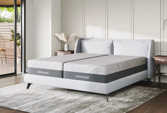 Sven & Son Luxury Cool Gel Memory Foam Mattress, Premium Bed-in-a-Box, CertiPUR-US, Made in The USA, 12 inch Medium - Split King