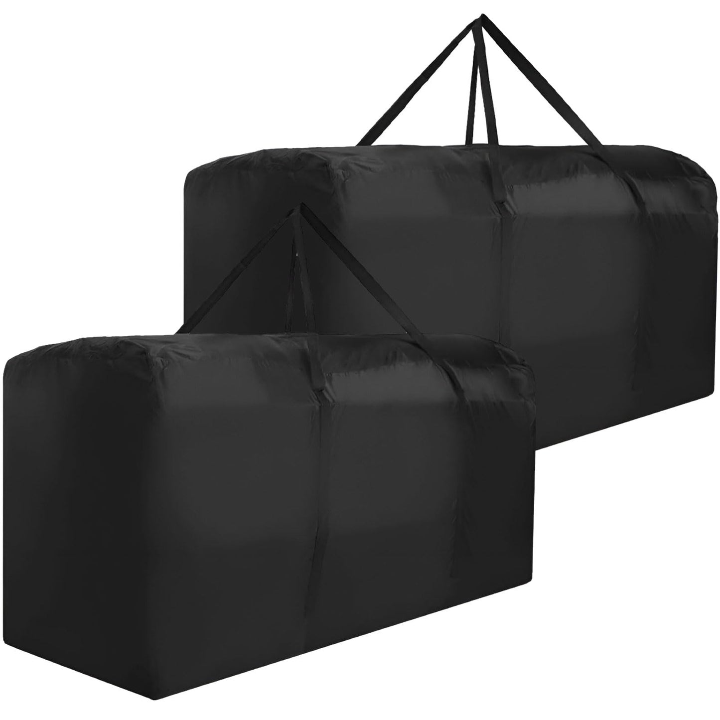 Patio Cushion Storage Bag Waterproof Extra Large Protective Zippered Outdoor Cushion Storage Bags Furniture Storage Bag with Handles, 68" L x 30" W x 20" H (2 Pack)