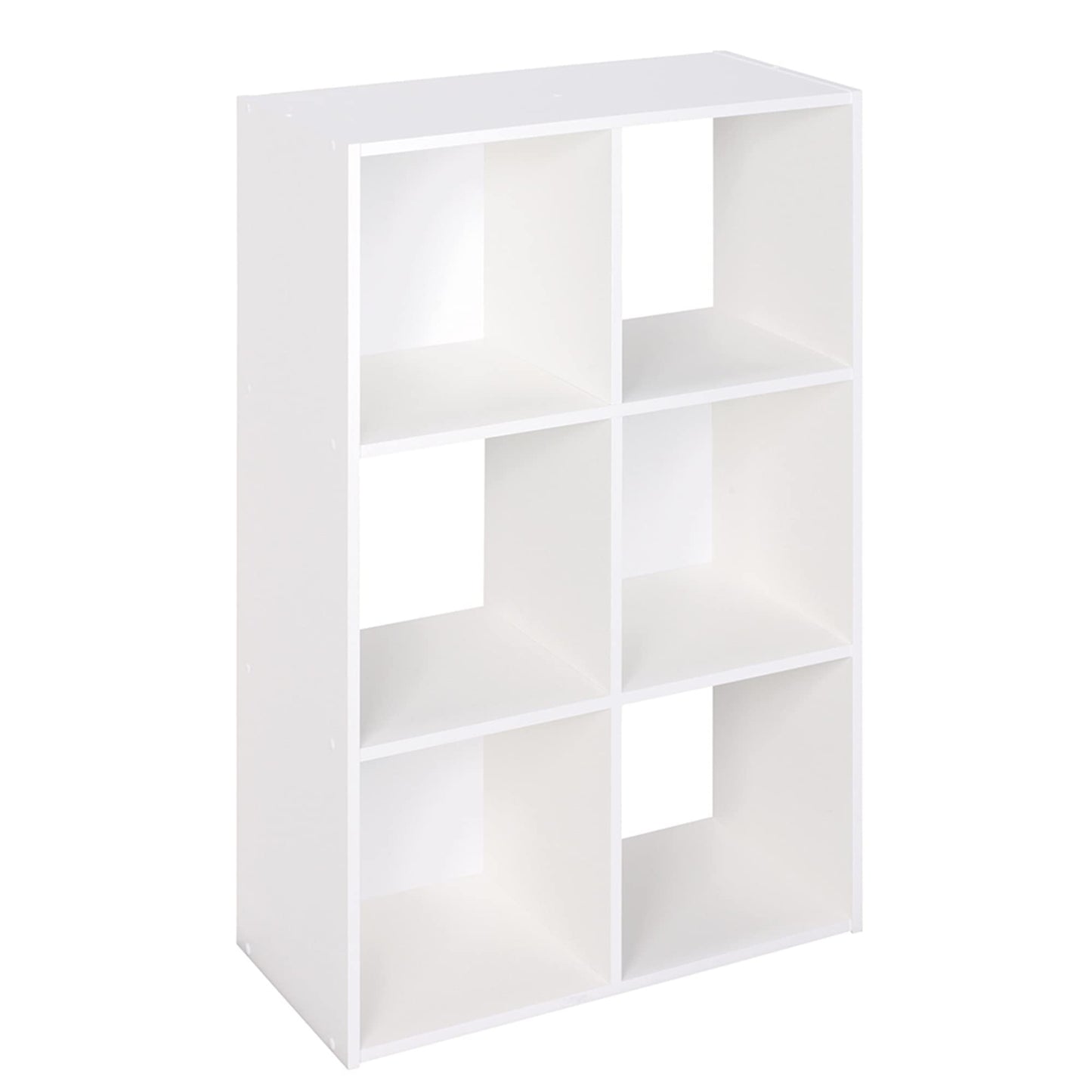 Closetmaid Decorative Home Stackable 6 Cube Cubeicals Organizer Storage Bookcase, with Hardware for Office, Home and Closet, White