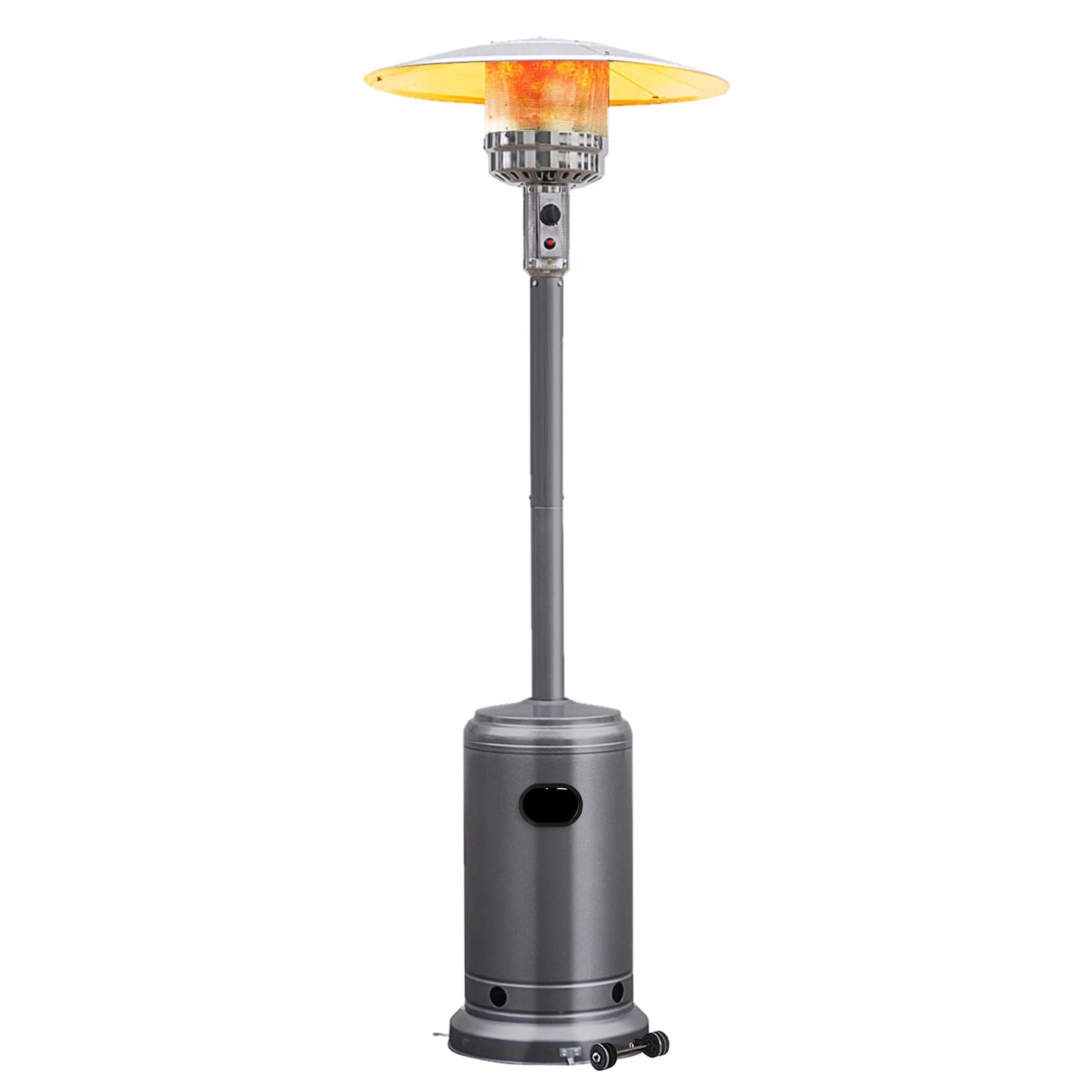 Giantex Patio Heaters for Outdoor Use, 50,000 BTU Propane Outdoor Heaters with Wheels, Outdoor Heat Lamp with Trip-over Protection & CSA Certified for Commercial and Household (Grey)