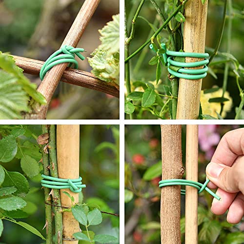 Plant Ties - 32.8ft Soft Twist Ties Green TPR Garden Ties Supply, for Supporting Plants Tomatoes Office Home Organizing