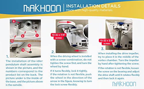 MAKHOON Rebuild Repair Kit Replacement for Polaris Zodiac Automatic Pool Cleaner 280 (Not Compatible with Polaris 360 380)