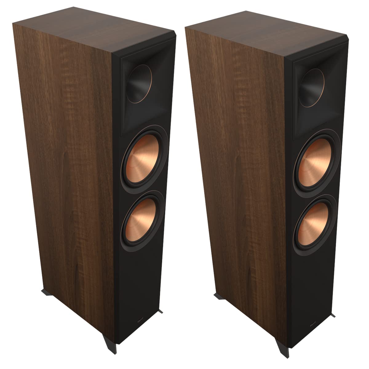 Klipsch Reference Premiere RP-8000F II 2.0 Dual Floorstanding Speaker Pair with Larger 90° x 90° Hybrid Tractrix Horn, 8” Cerametallic Woofers for Premium Home Theater Sound in Walnut