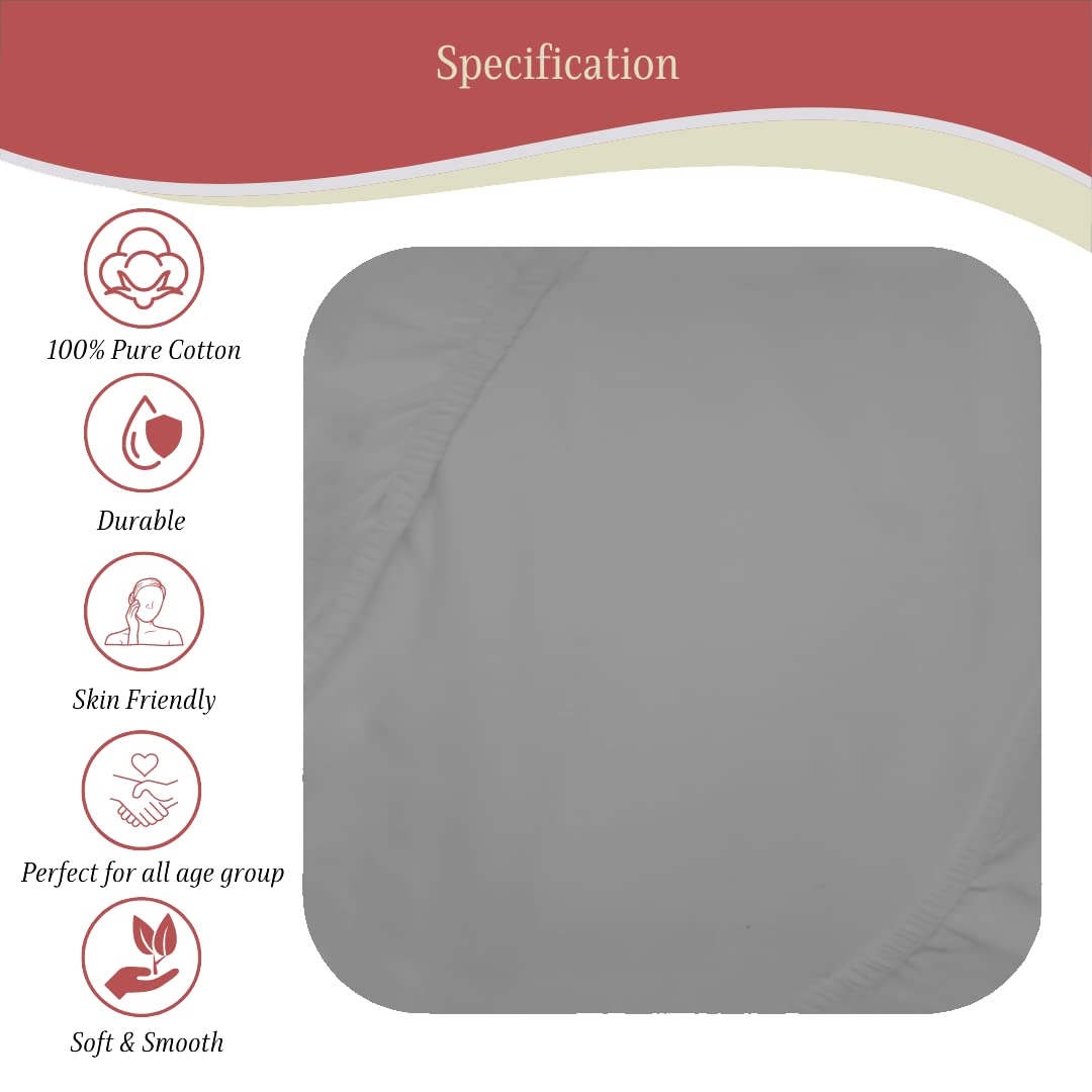 400 Thread Count 100 Percent Cotton Fitted Sheet Full-XL 15 Inch Deep Pocket Long Staple Cotton 1 Fitted Sheet Only Dark Grey Solid Sateen Weave Soft Breathable Elastic All Arount The Matress