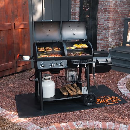 OKLAHOMA JOE'S® Canyon™ Charcoal and Propane Gas Combination Smoker and Grill, Black Steel, 24203004