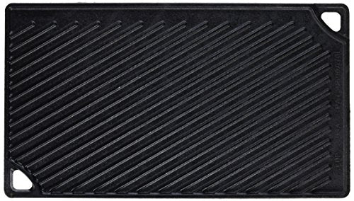 Lodge LDP3 Cast Iron Rectangular Reversible Grill/Griddle, 9.5-inch x 16.75-inch, Black