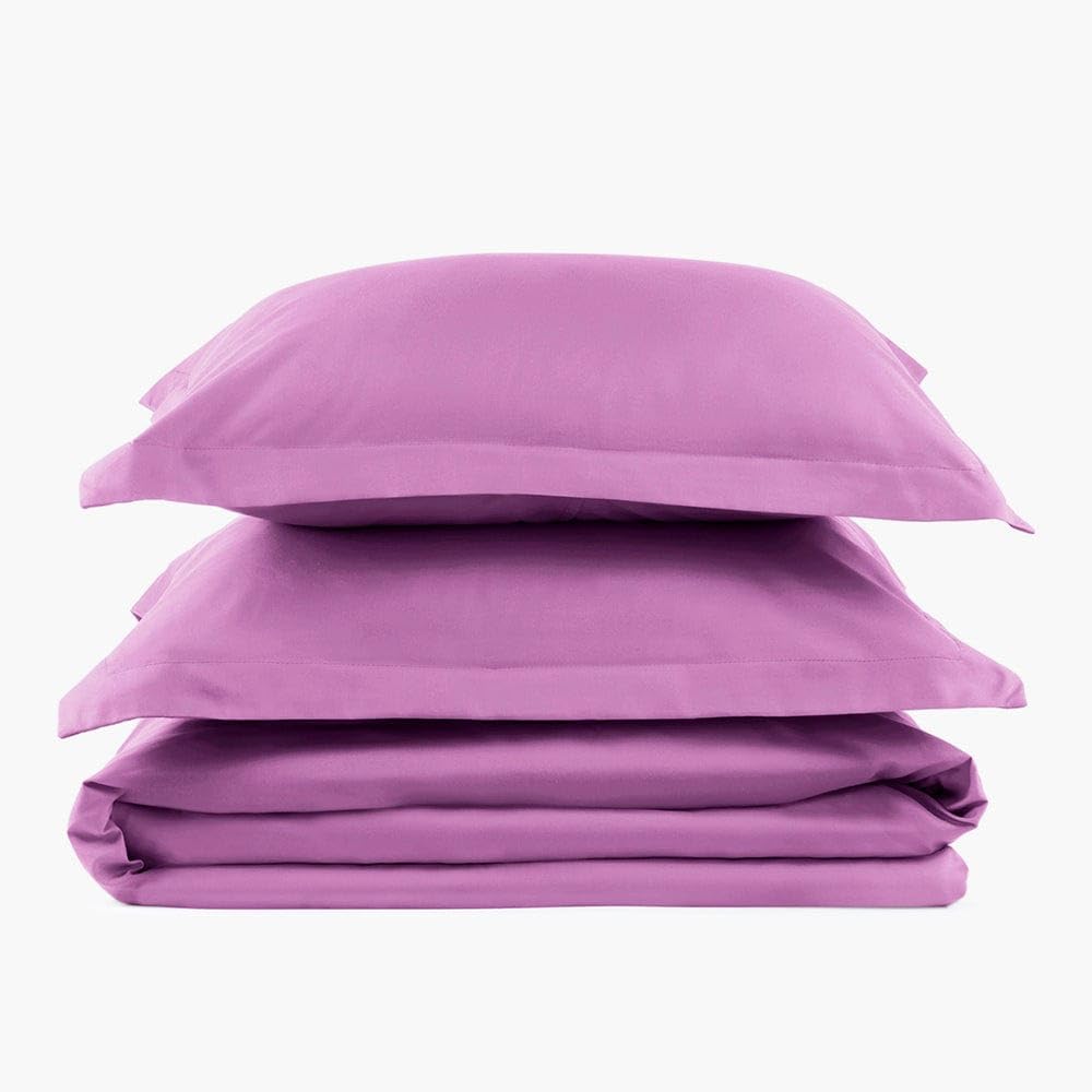 PeachSkinSheets 1500tc Level of Softness Soft Cooling Duvet Cover Set | King/California King - Purple Orchid