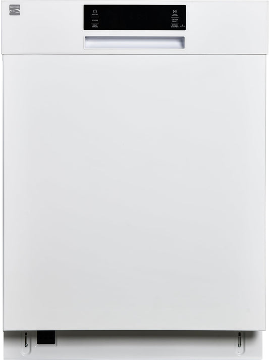 Kenmore 24" Built-In Stainless Steel Tub Dishwasher with SmartWash, Smart Dry, and MoreSpace Adjustable Rack, Energy Star Certified, White