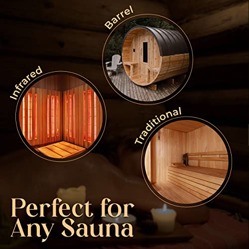 Pasithea Canadian Red Cedar Sauna Backrest - Slip-Resistant, Non-Toxic, Comfortable S-Shape Design - Sauna Chair with Back, Sauna Accessories for Any Barrel or Infrared Sauna (Pack of 1)