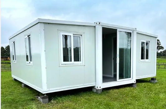 Quick Nest, Portable Prefabricated Tiny Home 19x20ft, Mobile Expandable Plastic Prefab House for Hotel, Booth, Office, Guard House, Shop, Villa, Warehouse, Workshop