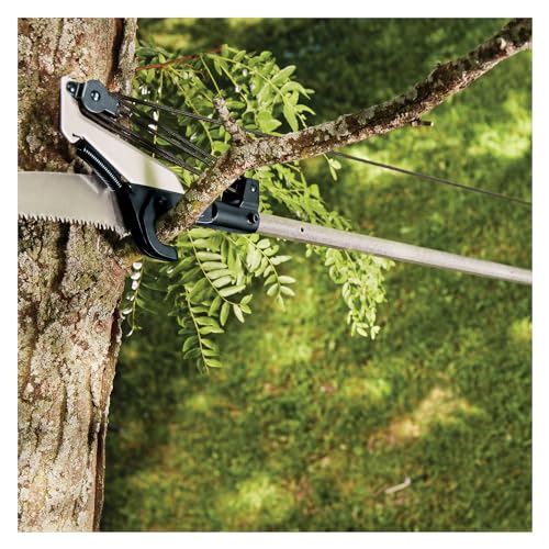 Fiskars 2-in-1 Extendable Tree Pruner and Pole Saw (Extends to 12 feet) with 12-Inch Double-Grind Saw and Double Locking System