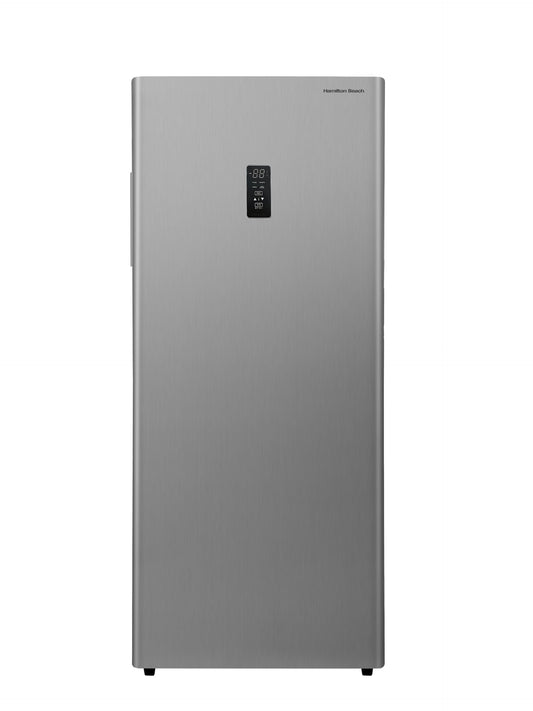 Hamilton Beach HBFRF1495 14 cu ft Upright Convertible Fridge/Freezer-Frost Free-Removable Glass Shelves-LED Interior Light, Stainless