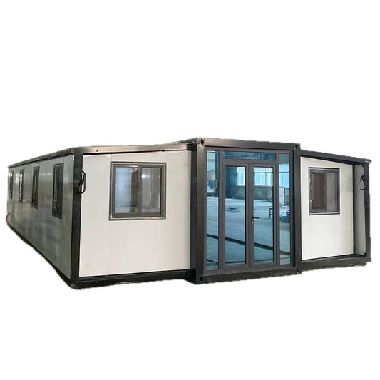 Prefabricated House with 3 Bedrooms, 1 Bathroom, Kitchen, Includes All amenties Electrical outlets, Foladable Container House Easy Assembly (20ft x 40ft)