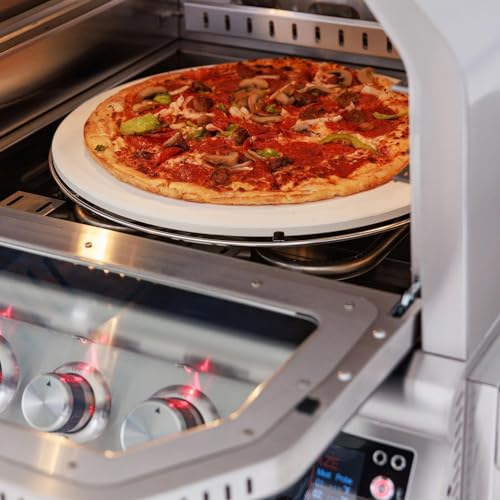 Pizza Oven Outdoor | 26-Inch Outdoor Multi-Fuel Pizza Oven | Rotisserie & Sleeve | Perfect Countertop Addition for Delicious Pizzas BLZ-26-PZOVN-LP