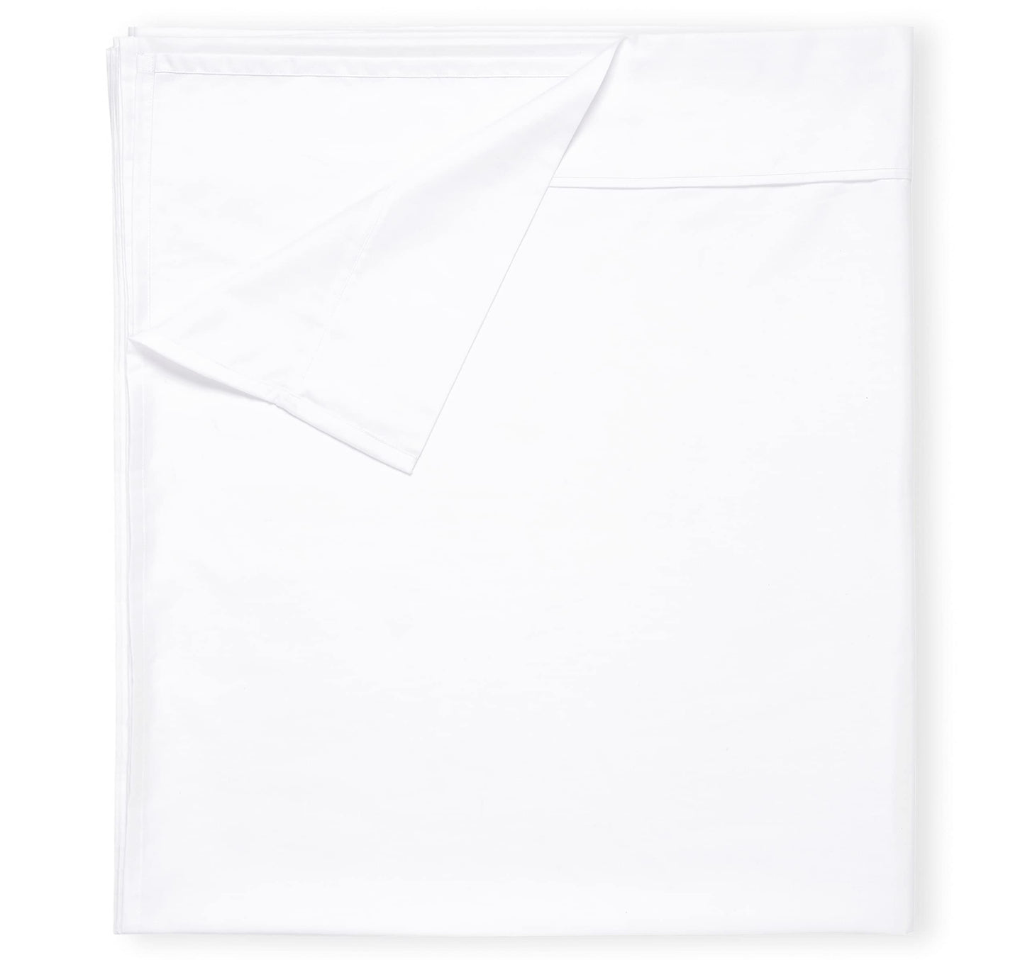 California Design Den Cal King Size Flat Sheet, Soft 400 Thread Count 100% Cotton Sheet, Sateen,Cooling & Breathable Bed Sheets, White Flat Sheet, Single California King Flat Sheet Only (Bright White)