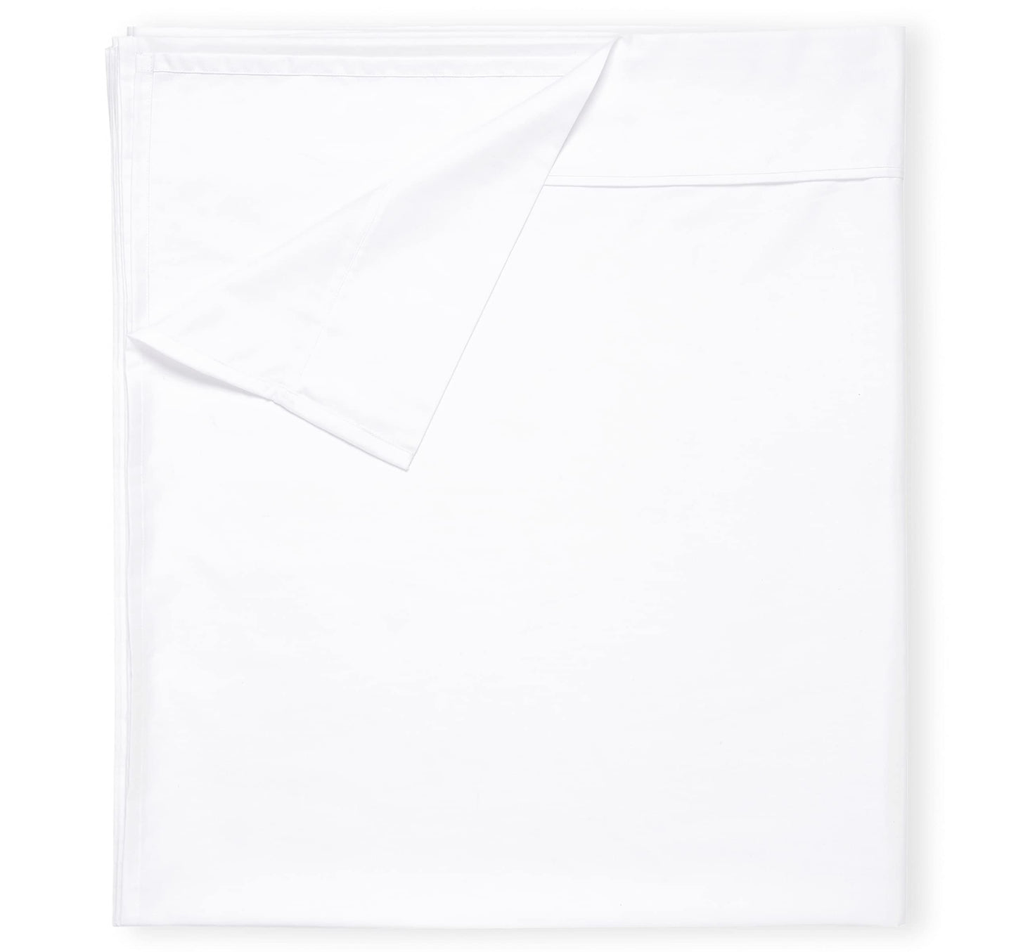 California Design Den King Size Flat Sheet, Soft 400 Thread Count 100% Cotton Sheet, Sateen, Cooling & Breathable Bed Sheets, White King Sheets, Top Sheets, Single Only (Bright White)