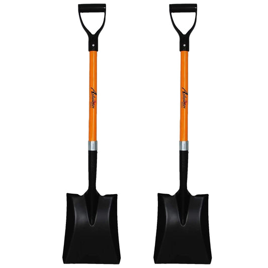 Ashman Transfer Shovel (2 Pack) – 41 Inches Long D Grip with Durable Handle – A Premium Quality Multipurpose Shovel for Heavy Duty Construction, Farming, and Outdoor works, Gardening, Landscape works.