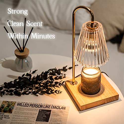 Marycele Candle Warmer Lamp, Electric Candle Lamp Warmer, Mothers Day Gifts for Mom, House Warming Gifts New Home Bedroom Decor Dimmable Wax Melt Warmer for Scented Wax with 2 Bulbs, Jar Candles