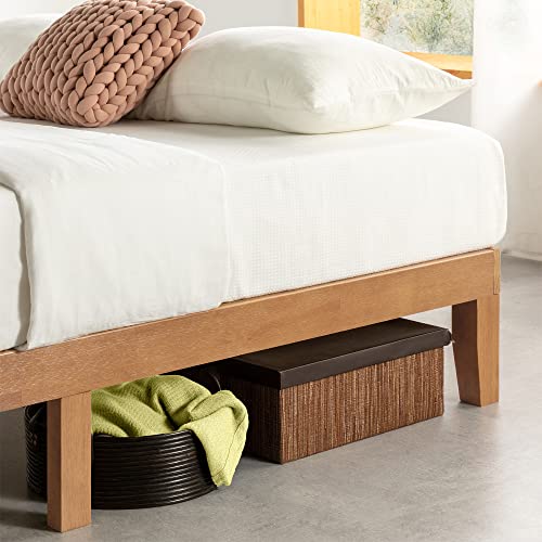 Mellow Naturalista Classic - 12 Inch Solid Wood Platform Bed with Wooden Slats, No Box Spring Needed, Easy Assembly, Full, Natural Pine