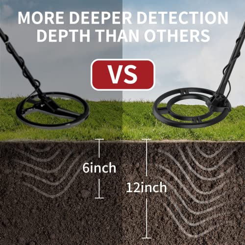 ULHUND Upgraded Metal Detector for Adults-Professional Higher Accuracy 9 Gold Detector with LCD Display, Advanced DSP Chip with 12'' Detection Depth