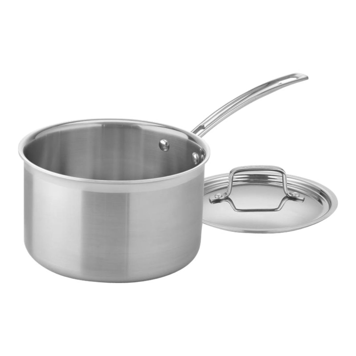 Cuisinart 4-Quart Skillet, Stainless Steel Cookware Multiclad Pro Triple Ply Saucepan w/Cover, MCP194-20N