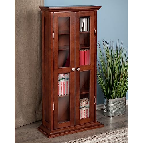 Winsome Wood DVD/CD Cabinet, Antique Walnut (94944)