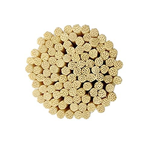 HOSSIAN 100PCS Reed Diffuser Sticks-Natural Rattan Wood Sticks Reed diffusers-Reed Sticks-Replacement for Aroma Fragrance reeds for Essential Oil diffusers Refills (7"*3mm Primary Color)