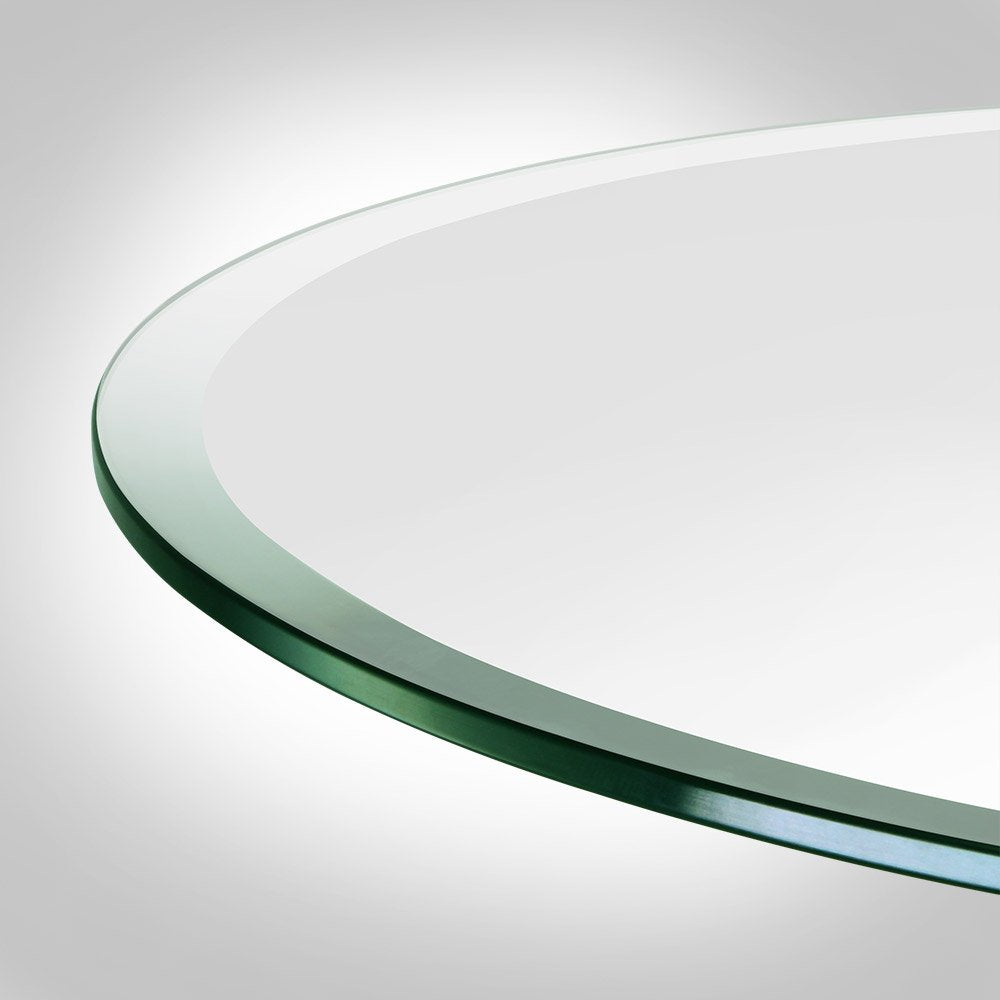 Dulles Glass 40" Round Glass Table Top - Tempered - 1/2" Thick - Bevel Polished Glass