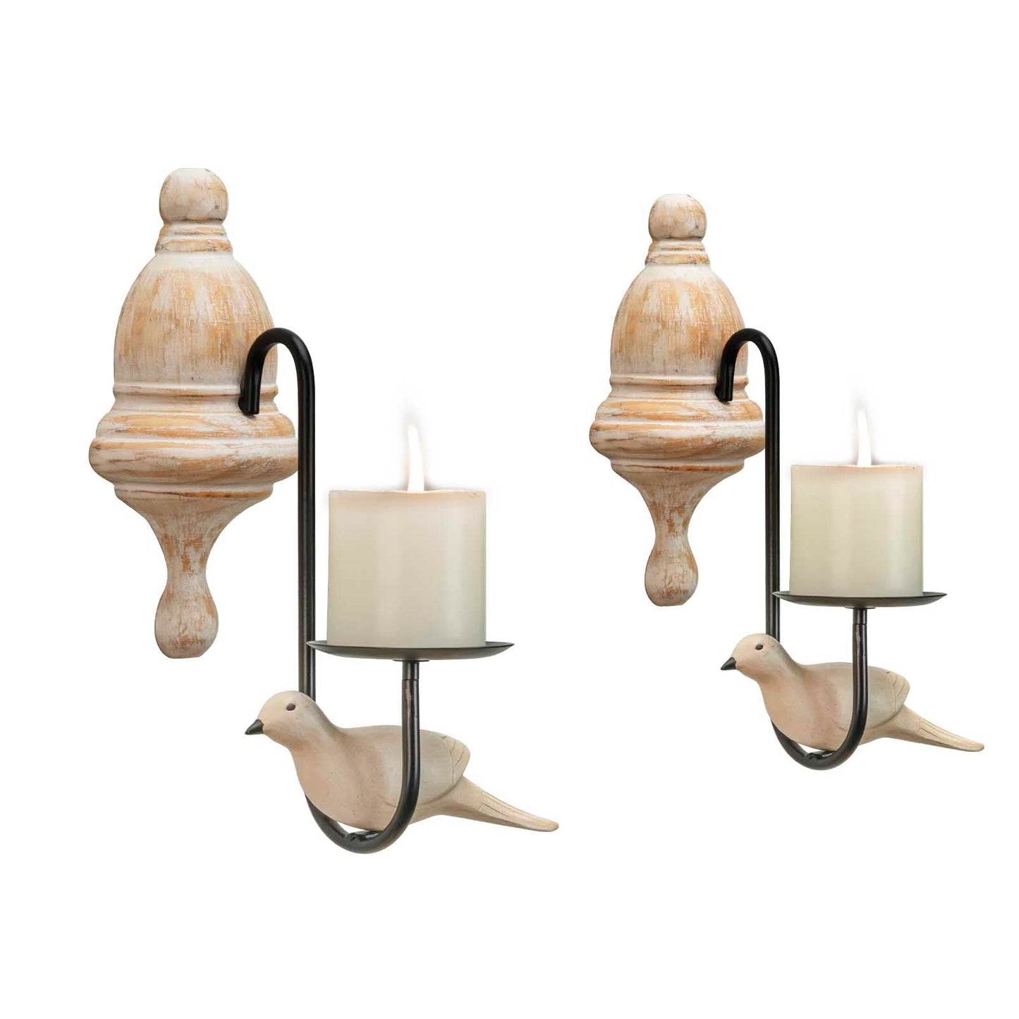 Wall Sconce Candle Holder,（2 Pack） Retro Wall White Bird Modelling Candle Holder Wall Candle Sconce Rustic Gothic Wall Decorative for Home,Living Room, Bathroom, Dining Room