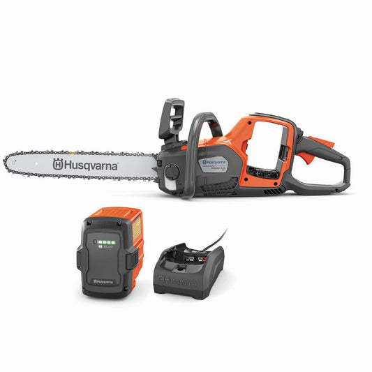 Husqvarna Power Axe 350i Cordless Electric Chainsaw, 18 Inch Chainsaw with Brushless Motor and Quiet Superior Cutting Power, 40V Lithium-Ion Battery and Charger Included