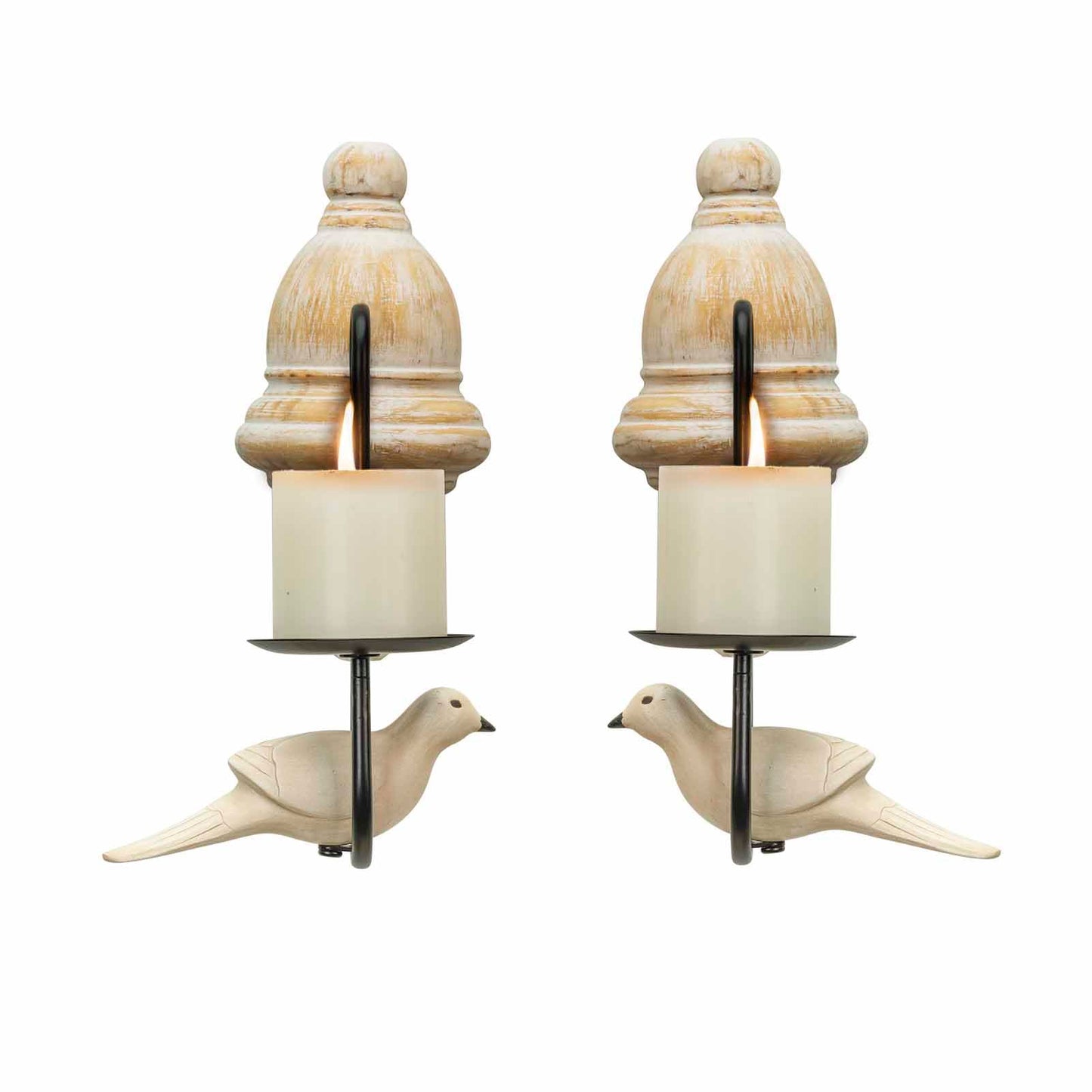 Wall Sconce Candle Holder,（2 Pack） Retro Wall White Bird Modelling Candle Holder Wall Candle Sconce Rustic Gothic Wall Decorative for Home,Living Room, Bathroom, Dining Room