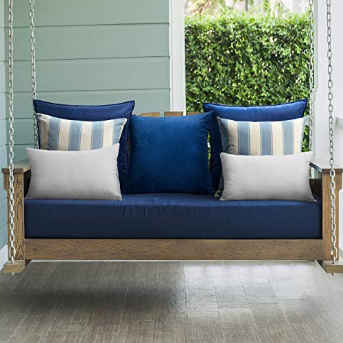 MIULEE Pack of 2 18x18 Outdoor Pillow Inserts, Outdoor Throw Pillows Water-Resistant Decorative Premium Square Pillow Stuffer Sham for Porch Swing Couch Sofa Cushion Patio Furniture