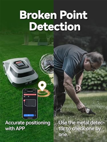 ANTHBOT Robot Lawn Mower w/Stable Boundary Wire - Automatic Robotic Grass Cutter Machine Lawnmower, Auto Mapping & Charging for 1/4 Acre Lawn, Smart U-Shape Path Efficient Cutting, IPX6 Waterproof