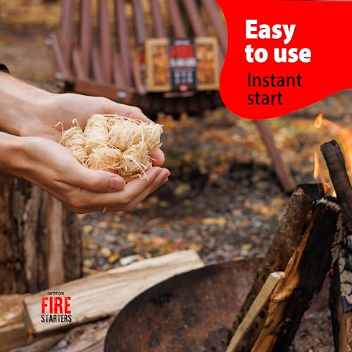 50 pcs Fire Starter for Indoor and Outdoor Use - Natural, Eco-Friendly Firelighter for Grills, Smokers, Fire Pits, Wood Stoves - Waterproof, All-Weather Charcoal Starter, Fire Starters for Campfires