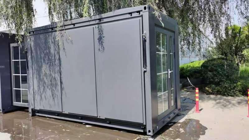 Portable Prefabricated Tiny Home to live in 13x20ft, Mobile Expandable Plastic Prefab House including toilet & shower inside for living, and used for Booth, Office, Guard House, Shop, Villa, Warehouse
