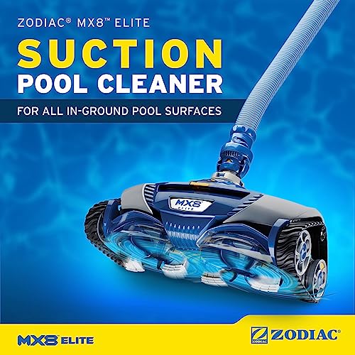 Zodiac MX8 Elite Suction Pool Cleaner for All In-Ground Pool Surfaces, 39 ft Reach, Cyclonic Scrubbing Brushes, Energy Efficient